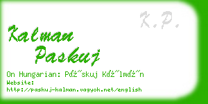 kalman paskuj business card